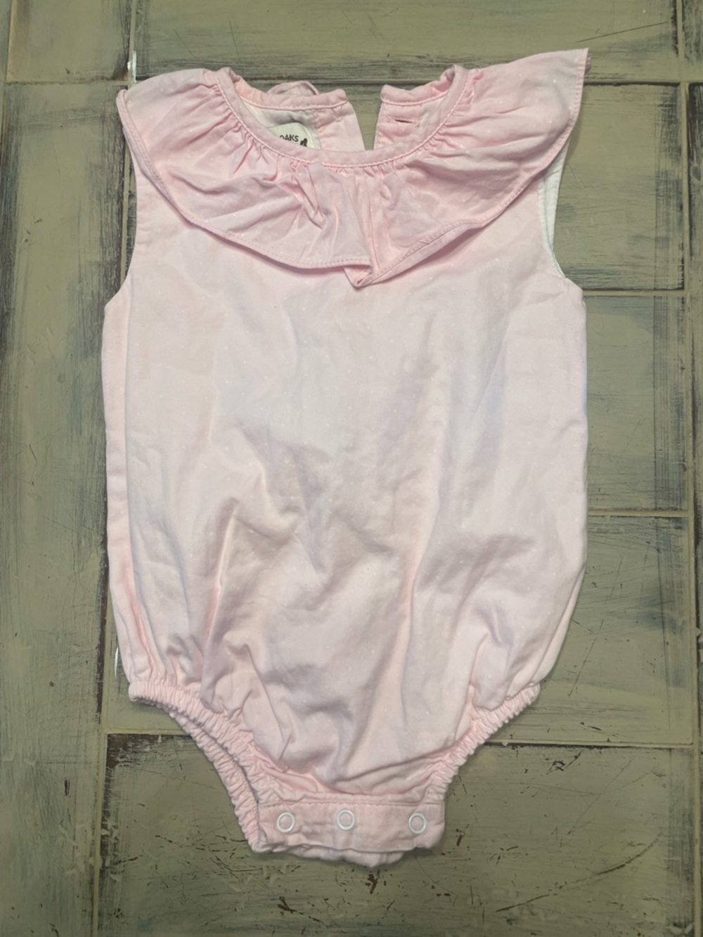 Unbranded Pink Ruffle Collar Baby One-Piece